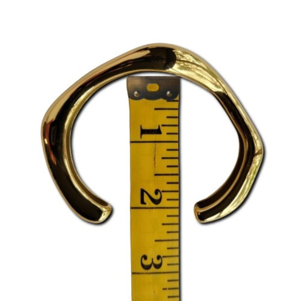 Irregular Wave Statement Bracelet/Bangle Stainless Steel Plated Gold Trendy NWOT - Picture 4 of 11
